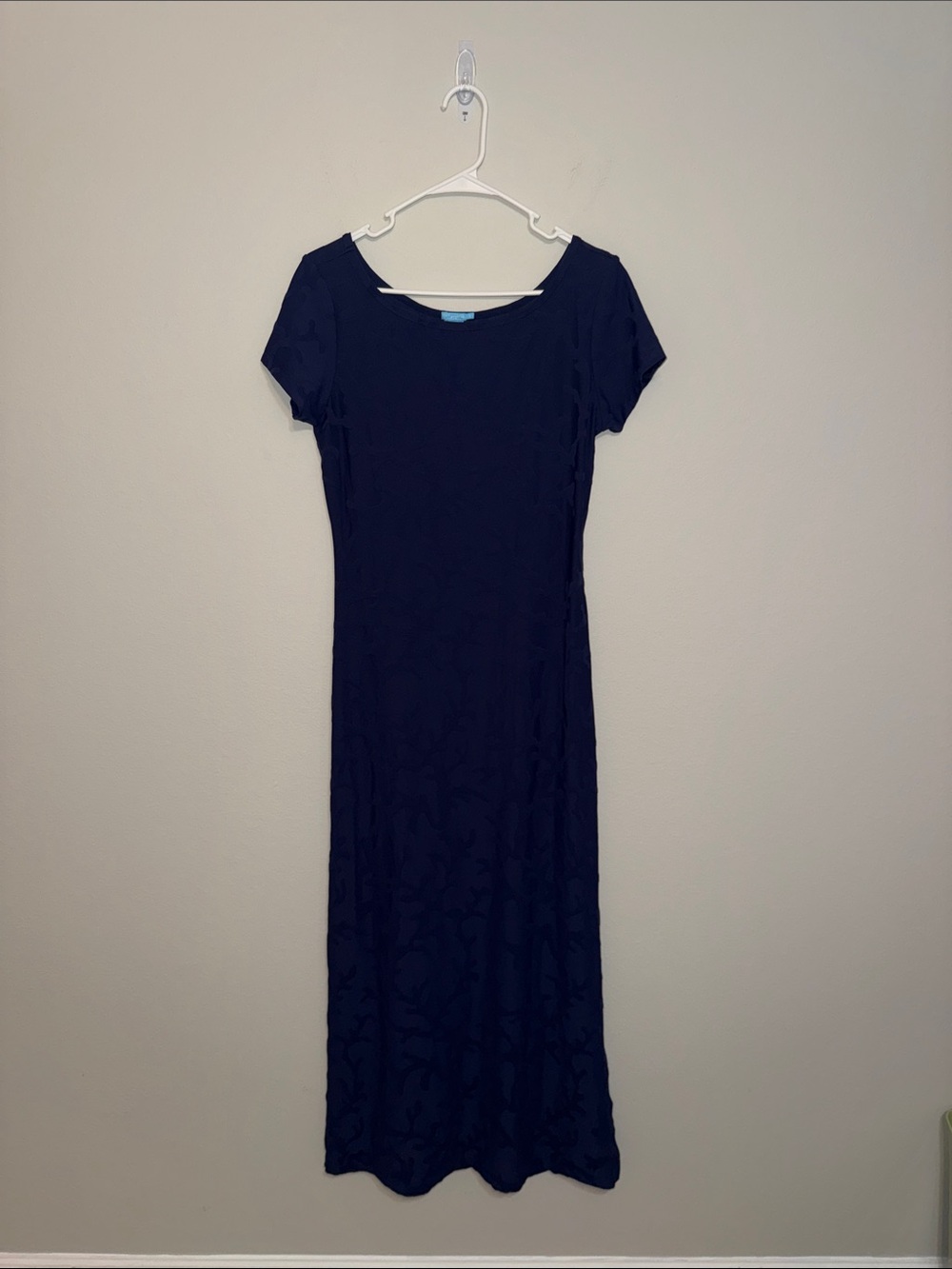 J McLaughlin Cap Sleeve Elegant Navy Maxi Dress - small - Picture 1 of 5
